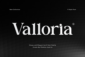 Valloria - Family Serif Font, a Serif Font by Flawless And Co