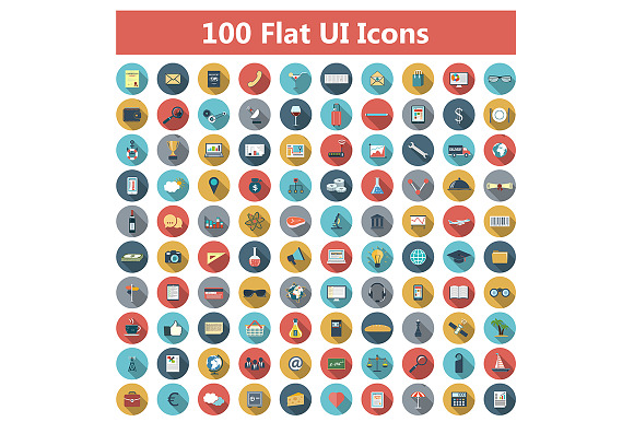 Set Of Modern Icons In Flat Design