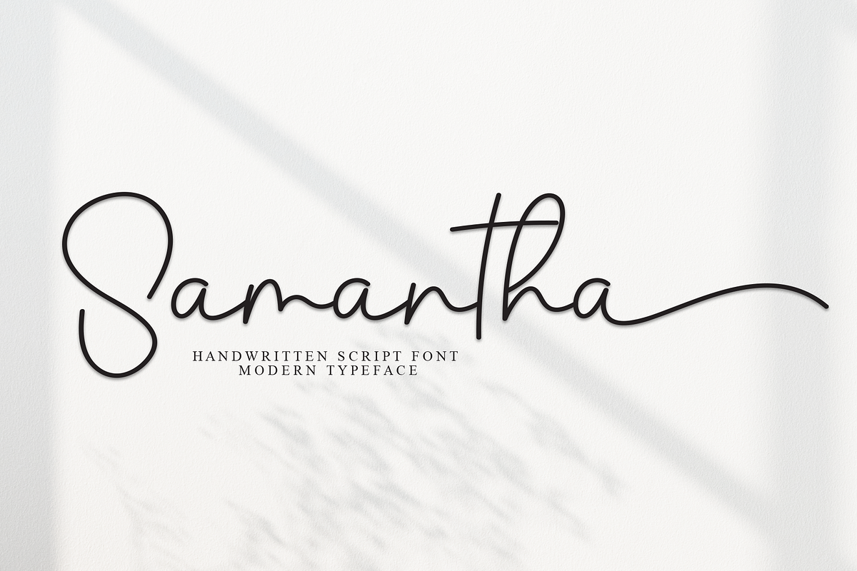 Samantha | Script Font, a Handwritten Font by Scratchones (Photo 1 of 9)