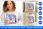 4th of July Liberty and Justice SVG, an Object Graphic by Creative Arslan (Thumbnail 3 of 3)