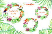 Exotic flowers watercolor clipart, an Animal Illustration by Where summer is (Thumbnail 5 of 7)