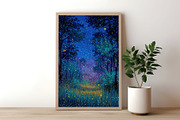 Dreamy Forest Night Illustration, a Decorative Illustration by Housui Patterns (Thumbnail 9 of 12)