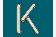 Neon tube font, an Object Graphic by 3D Graphics Shop (Thumbnail 10 of 38)