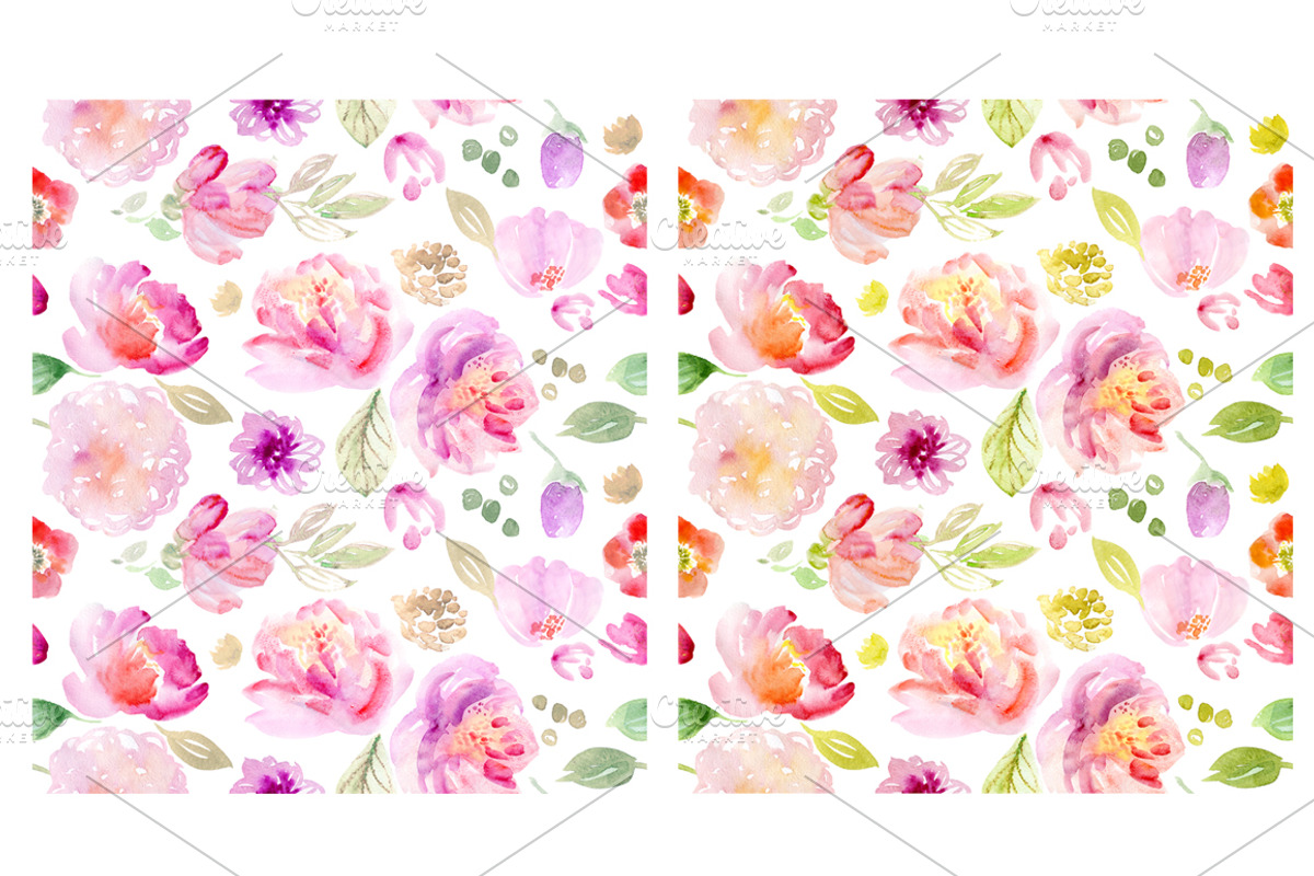 Watercolor Floral Clip Art, an Illustration by Anna Guz's Store (Photo 7 of 9)
