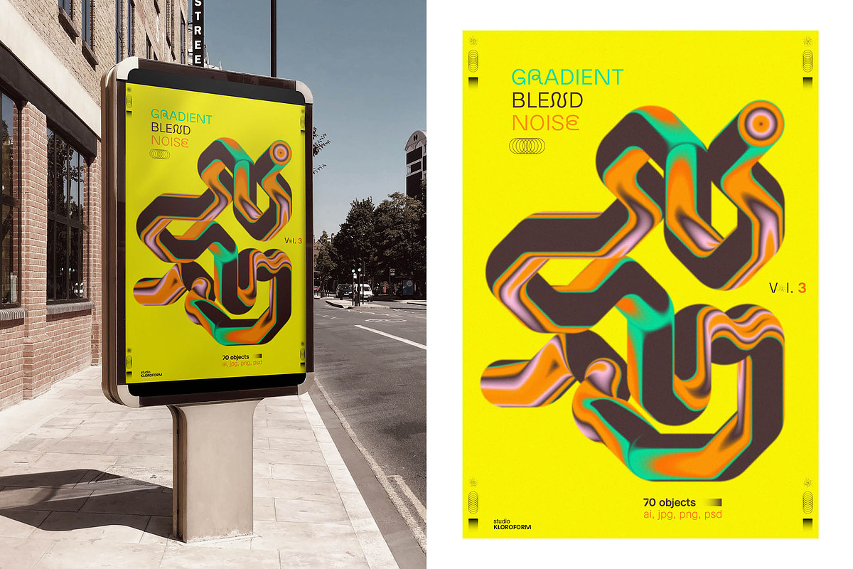 Gradient Blend Noise 3, an Object Graphic by kloroform (Photo 28 of 32)