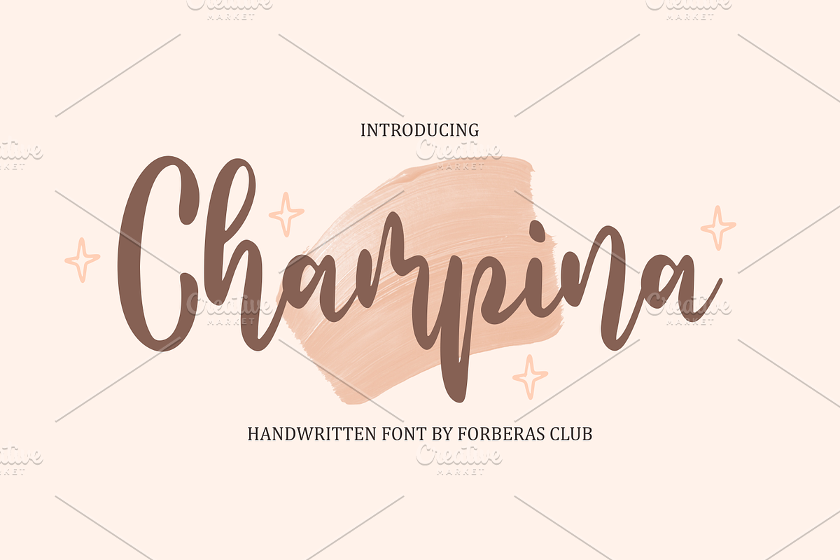 Champina | Handwritten Font, a Script Font by Forberas Club (Photo 1 of 8)