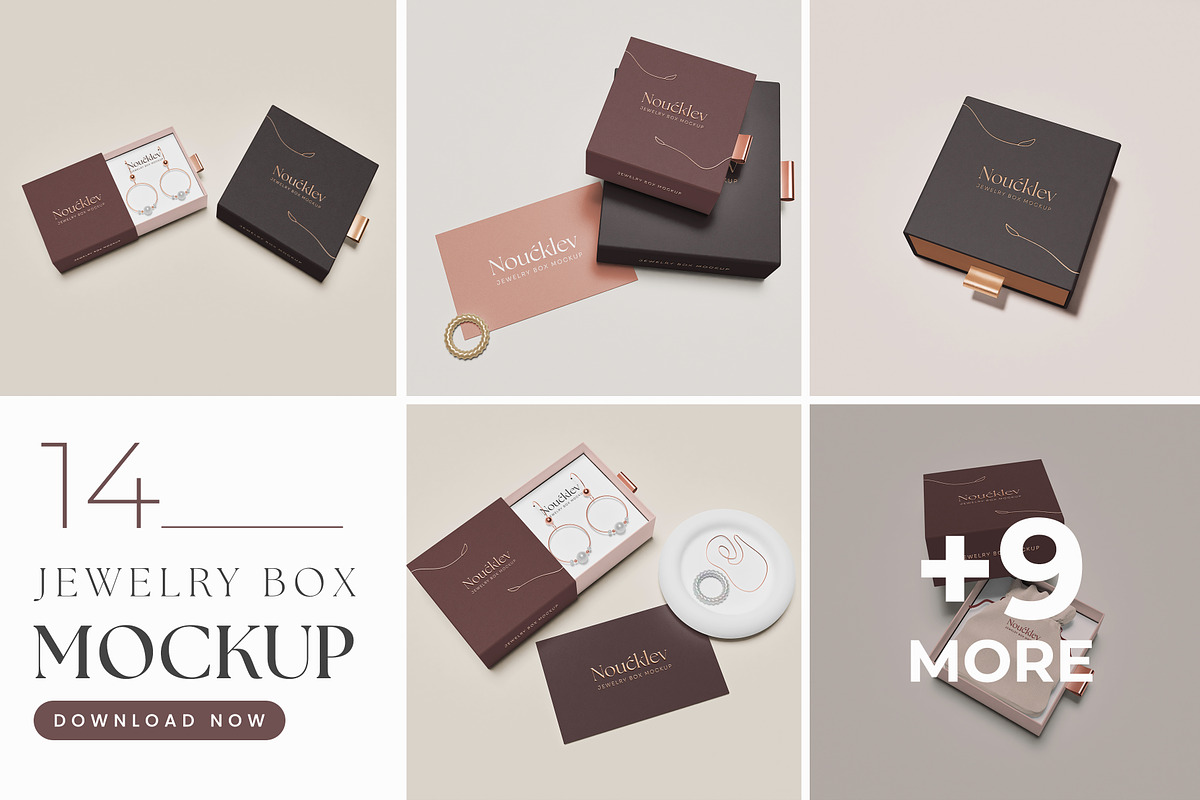 Jewelry box mockup, a Packaging Mockup by mockupocka (Photo 1 of 16)