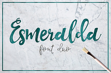 Esmeralda - handmade font duo!