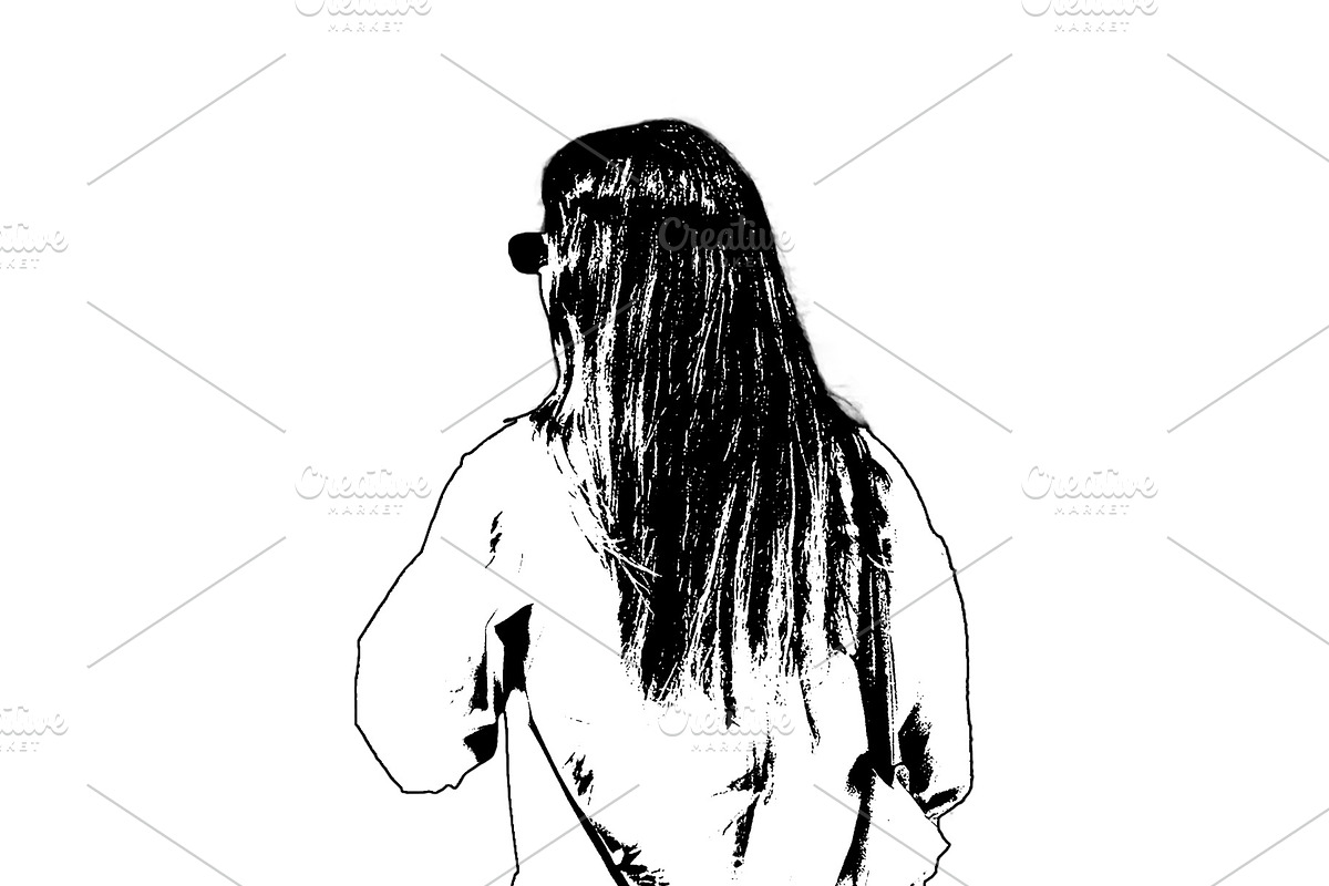 Isolated illustration of young woman, a Person Illustration by DanFLCreativo