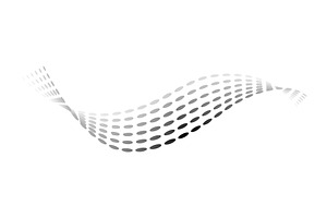 Dotted halftone waves. Flowing, an Illustration by Things for designers