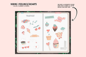 Hearts Digital Planner Sticker Set