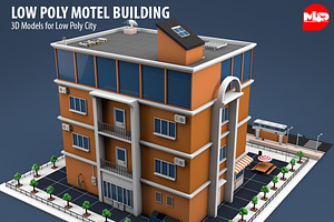 Low Poly Motel Building