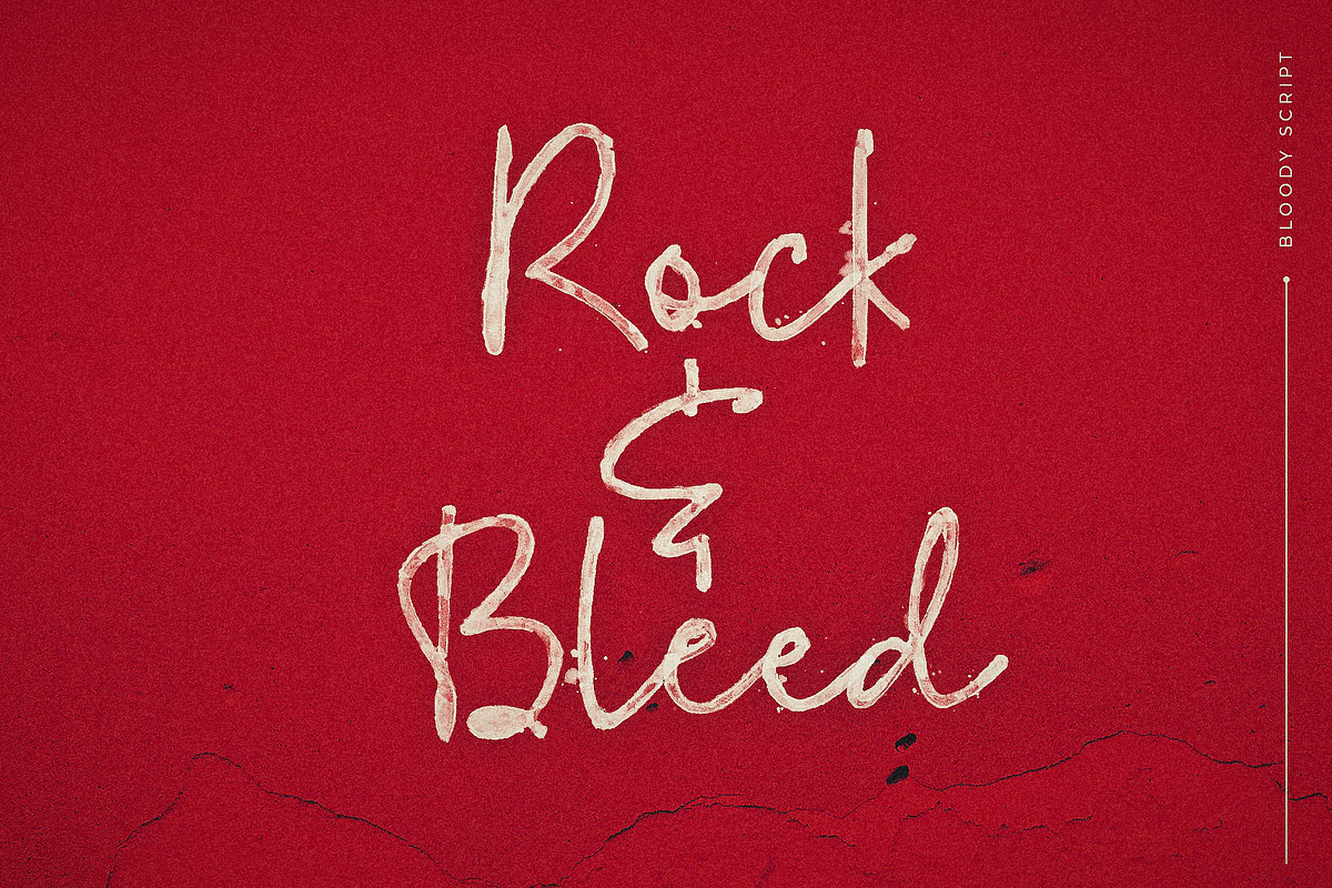 Bloody Script SVG Font, a Font by Awanstudio