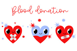 Cute Blood Donation Heart, a Healthcare Illustration by the_myro
