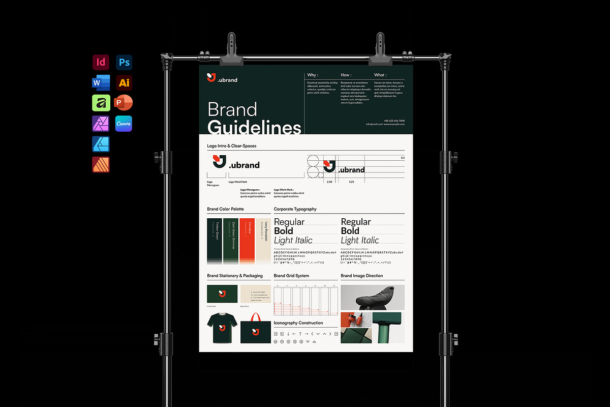 Brand Guidelines Poster Template, a Poster Template by DesignCrest (Photo 1 of 8)