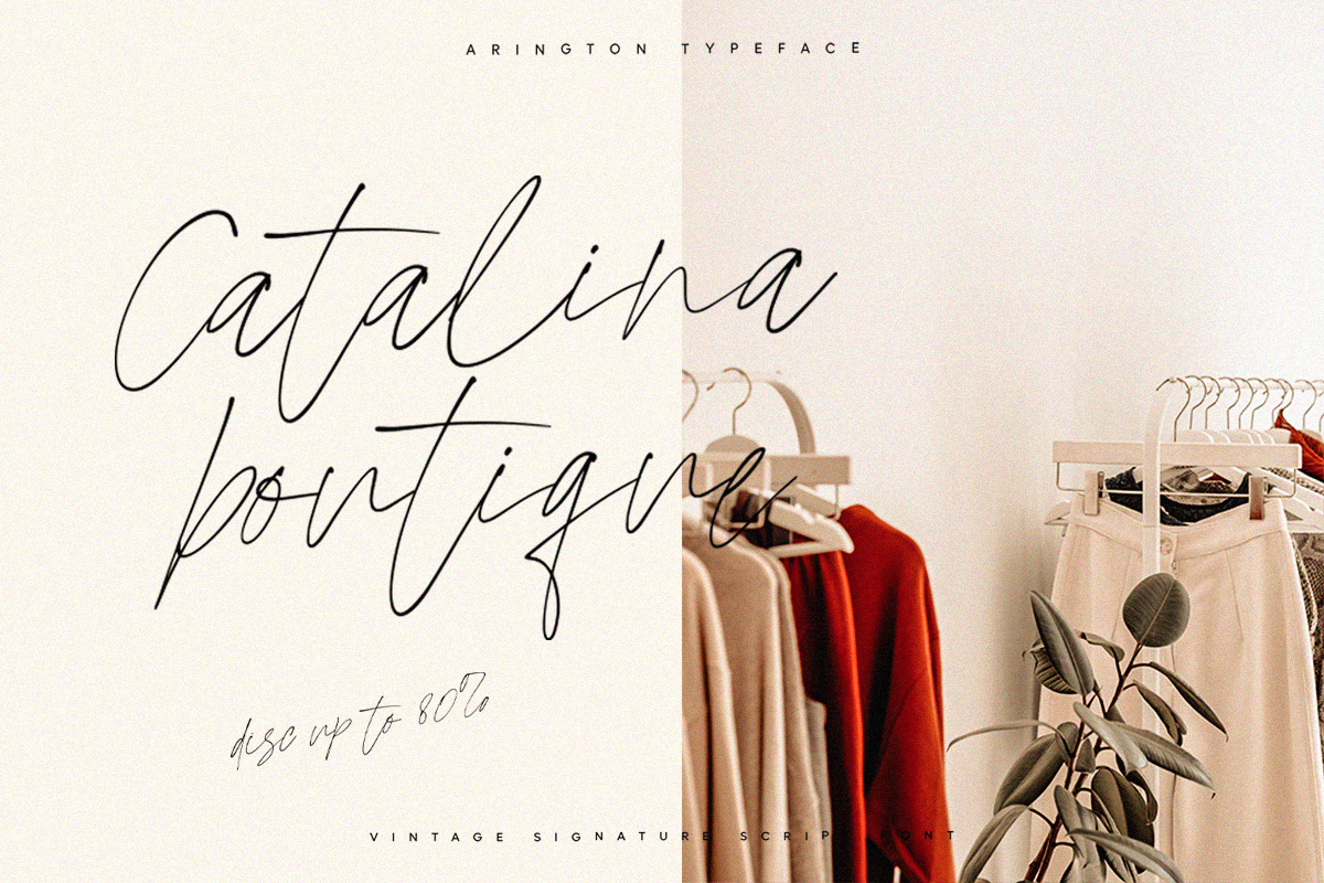 Arington | Vintage Signature Script, a Script Font by Pentagonistudio (Photo 4 of 10)