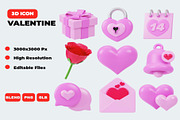 Valentine 3D Icon Pack, an Object Illustration by Lumina_ui_ux202 (Thumbnail 1 of 6)