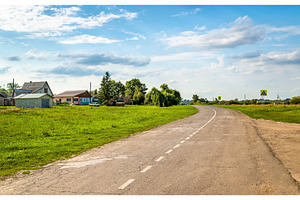 Road in Ostanino village - Kursk region, Russia, a Transportation Photo by Leonid Andronov