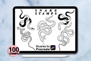 100 procreate snake stamps, a Brush Add-On by Arts For Peace (Thumbnail 6 of 9)