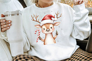 Reindeer Merry Christmas Clipart Bun, an Illustration by Sublimation Artist (Thumbnail 4 of 6)