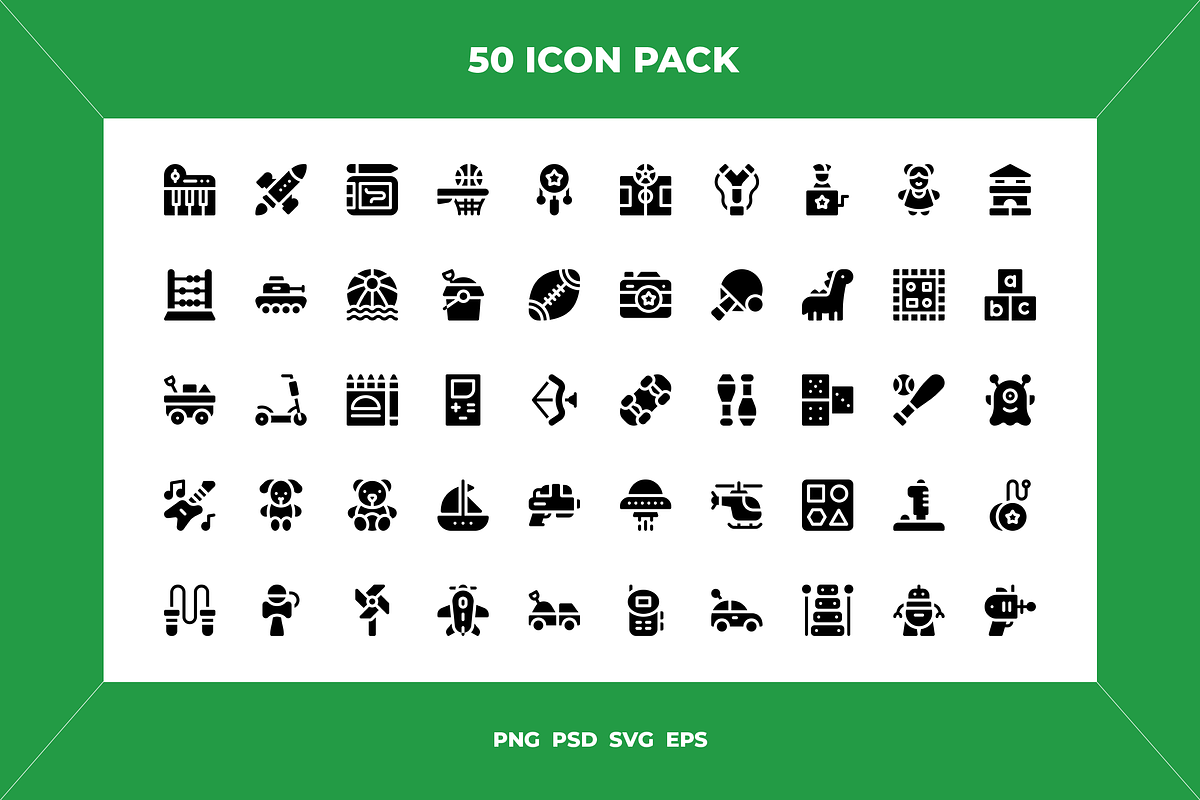 Children toys icons, an Outline Icon by Wencory (Photo 1 of 2)
