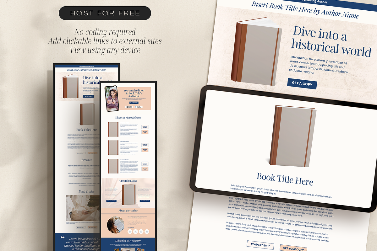 Author Sales Page, a Landing Page Template by Creatif Foundry (Photo 3 of 7)