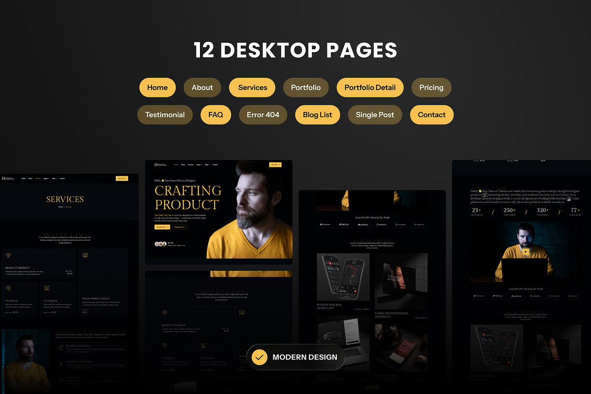 Denvo - Product Designer Personal, a WordPress Template by SLAB! Design (Photo 2 of 5)