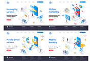 Isometric Landing Page Template, an Illustration by alexdndz (Thumbnail 23 of 29)