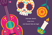 Day Of The Dead Festival Element Set, a Seasonal Illustration by Invisual Studio (Thumbnail 3 of 10)