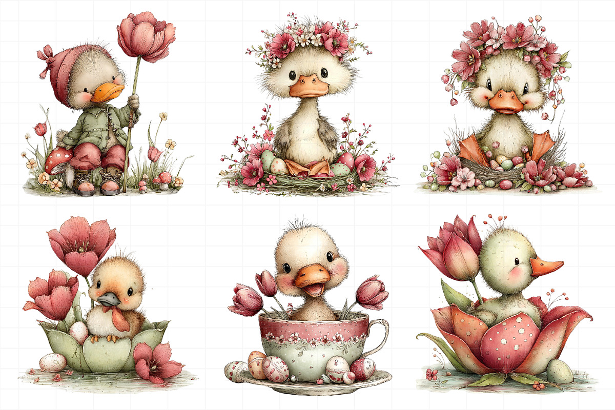 Pastel Easter Duckling Clipart, an Illustration by Daily.Designs (Photo 8 of 8)