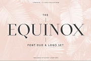 Equinox Stylish Font duo & logo set, a Slab Serif Font by Studio Aurora (Thumbnail 1 of 13)