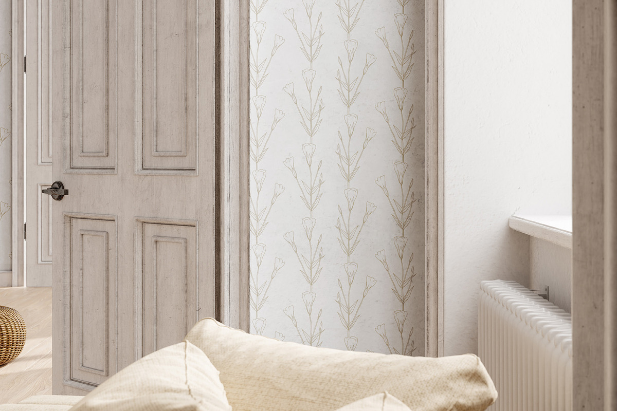 Beige Floral Patterns, a Wallpaper Graphic by Bloomart Studio (Photo 4 of 7)
