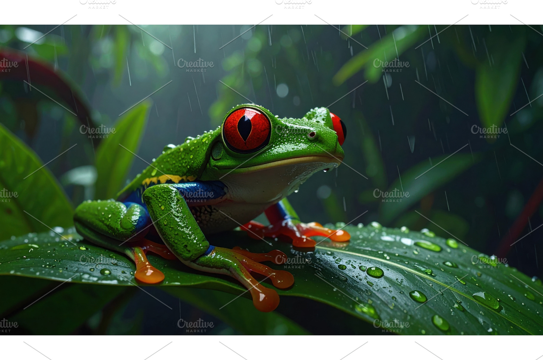 Bright green red eyed tree frog, an Animal Photo by Igor Tichonow