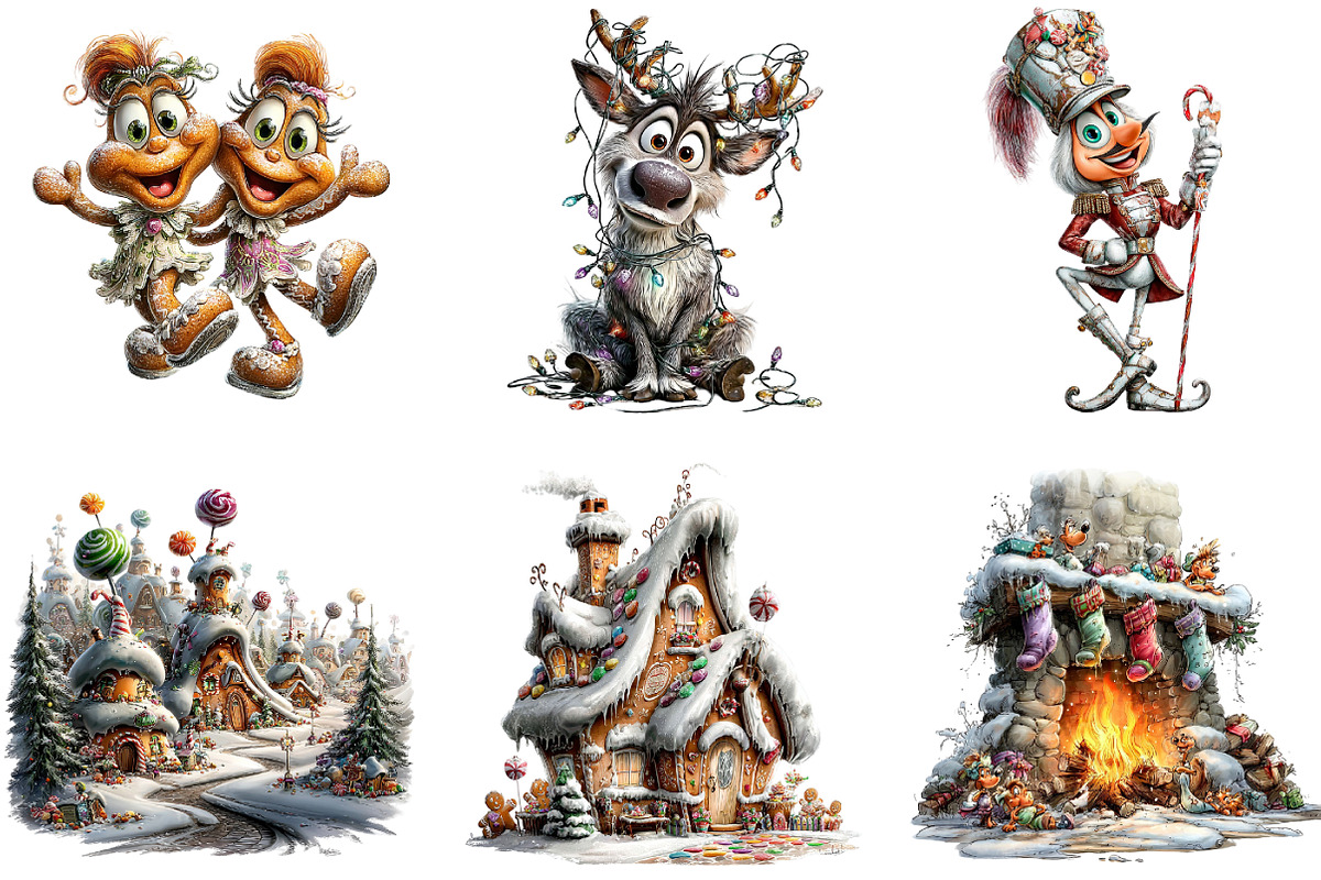 Whimsical Winter Clipart, an Illustration by DreamArtGraphic (Photo 5 of 5)