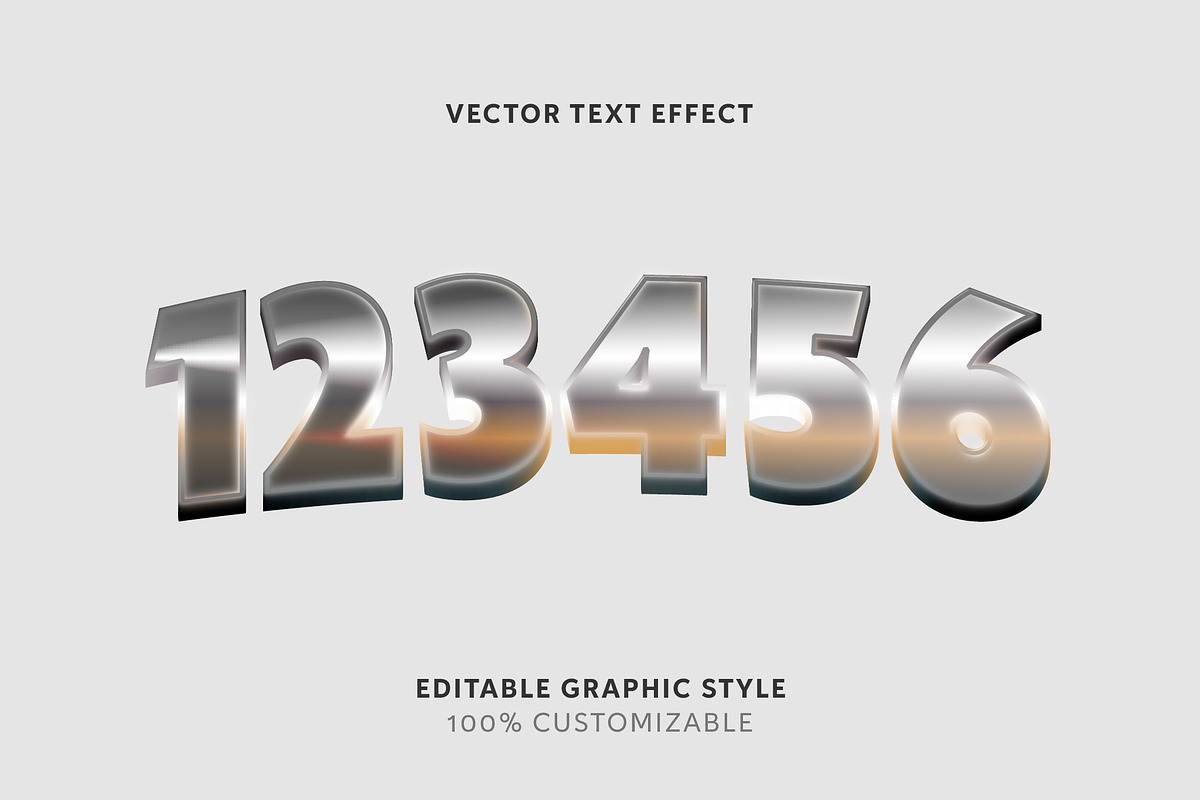 Shiny Silver Chrome Text Effect preview 2