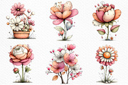 Whimsical Flowers Spring Clipart Png, an Illustration by Craft Nest (Thumbnail 3 of 11)