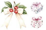 Watercolor Cherry Clipart, a Seasonal Illustration by CitraGraphics (Thumbnail 8 of 8)