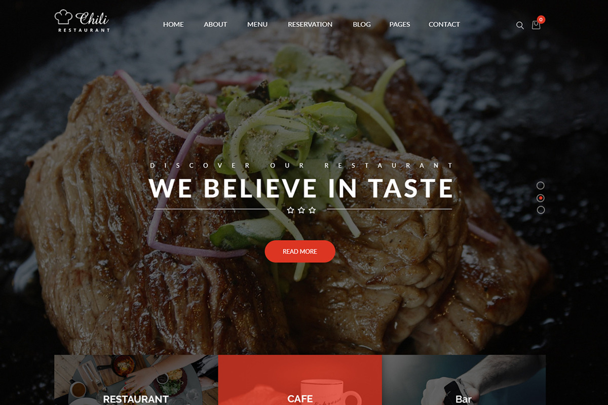 Chili - Photoshop Template (PSD), a Websites & App Template by DigitalCenturySF (Photo 1 of 11)