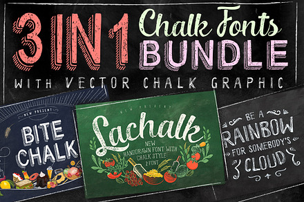 3 IN 1 Chalk Fonts Bundle + Extras, a Handwritten Font by StoricType
