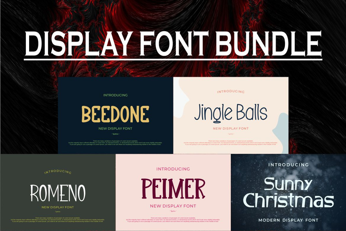DISPLAY FONT BUNDLE, a Sans Serif Font by MaikoHatta