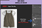 Baby Unisex Shortall Set Mockup, a Hoody Mockup by Nora Gad (Thumbnail 2 of 16)