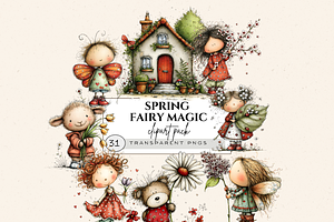 SPRING FAIRY CLIPART PACK