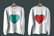 Color drawing hearts in doodle style, a Decorative Illustration by ExpressShop (Thumbnail 3 of 6)