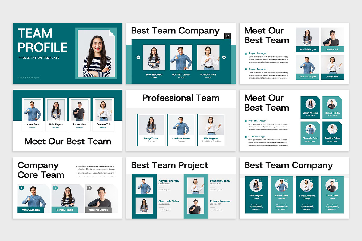 Team Profile Google Slides preview 2