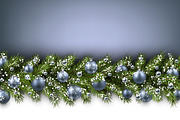 Silver Christmas and New Year set, a Decorative Illustration by Vjom (Thumbnail 2 of 4)