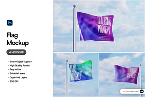 Flag Mockup, an Advertising Mockup by SLAB! Design