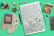 Surreal Landscape - 2 coloring pages, an Illustration by DoodleArtDesigns (Thumbnail 3 of 3)