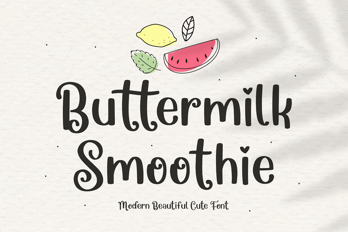 Buttermilk Smoothie, a Handwritten Font by Mozatype (Photo 2 of 11)