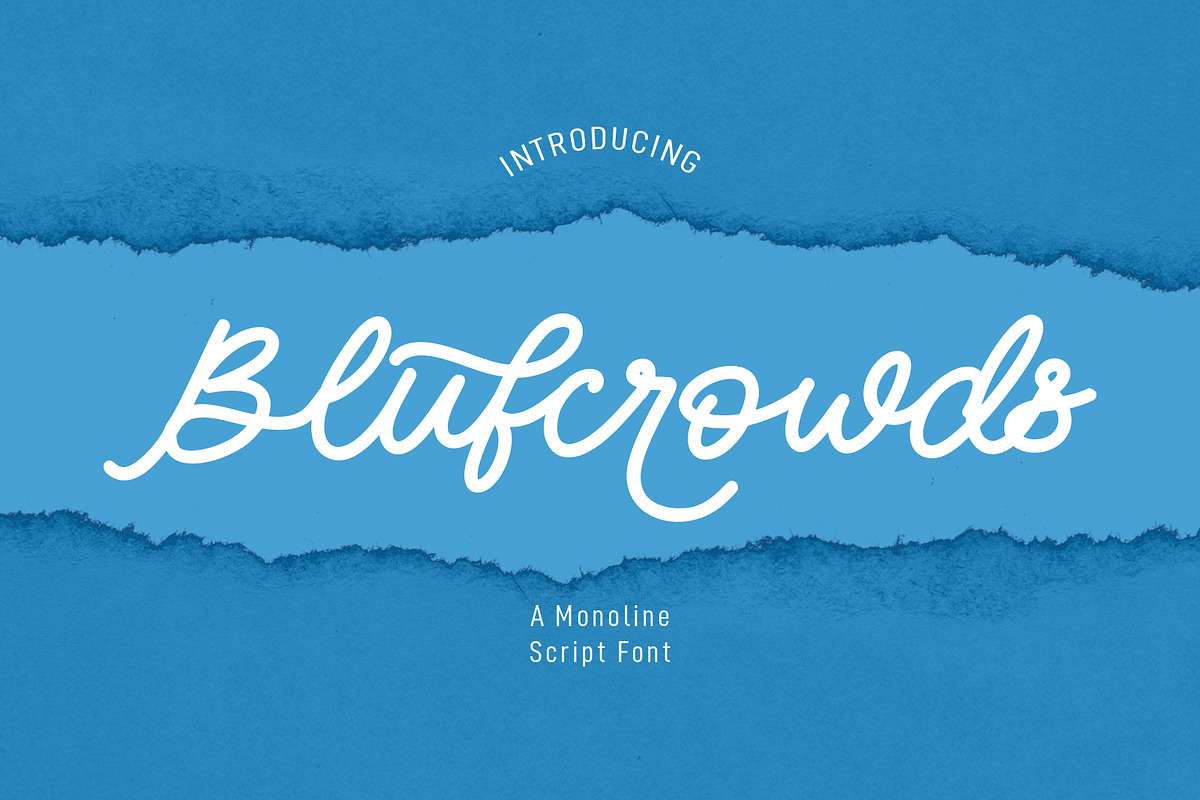 Blufcrowds Classic Script Font, a Script Font by Maulana Creative (Photo 1 of 10)