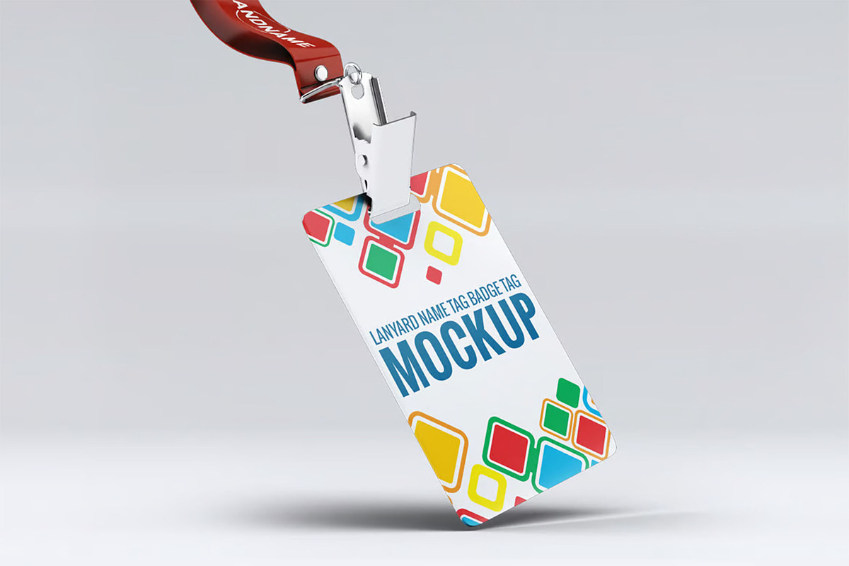 Lanyard Name Badge Tag Mock-up, an Advertising Mockup by Se٧enStudio (Photo 8 of 10)